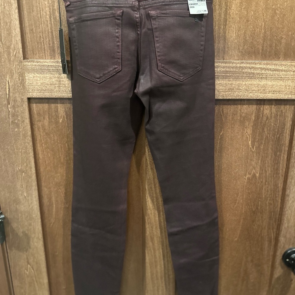 Joe's Jeans Coated Bordeaux Skinny Jeans - Picture 4 of 5